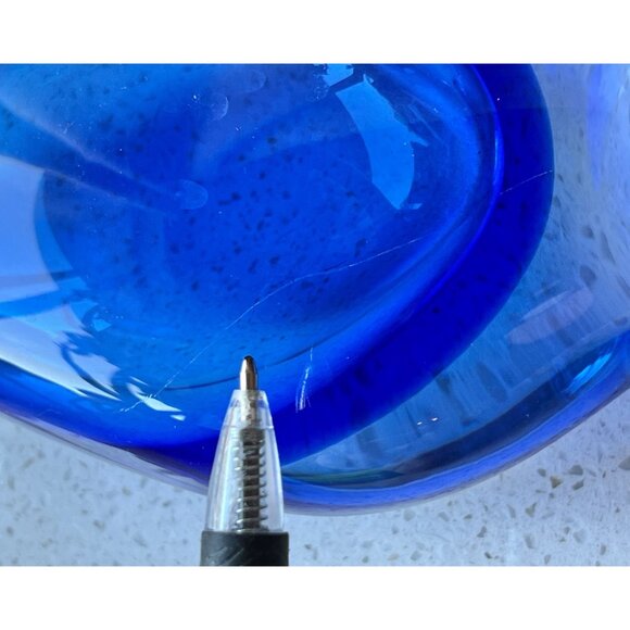 Skrdlovice Blown Glass Vase Milena Veliskova & Maria Stahlikov 6.75” MCM READ - Picture 12 of 13